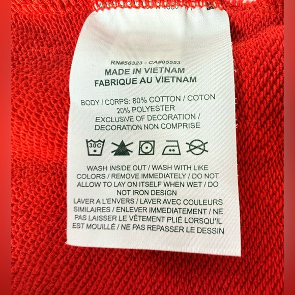 Nike Women's Red Sweatshirt with Leopard Swoosh - Picture 7 of 12